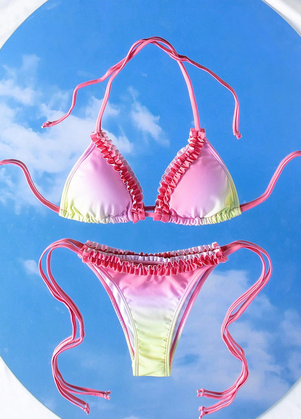 Комбінований літній купальник (ліф, трусики) роздільний, бікіні SHEIN