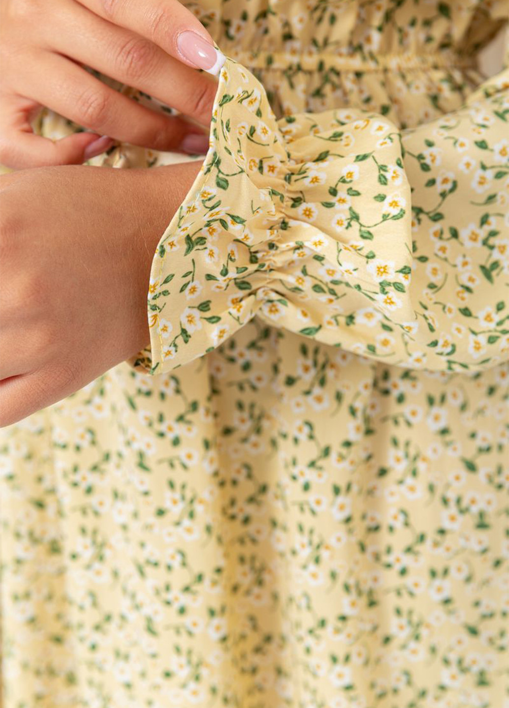 Пісочна кежуал сукня кльош Ager з квітковим принтом