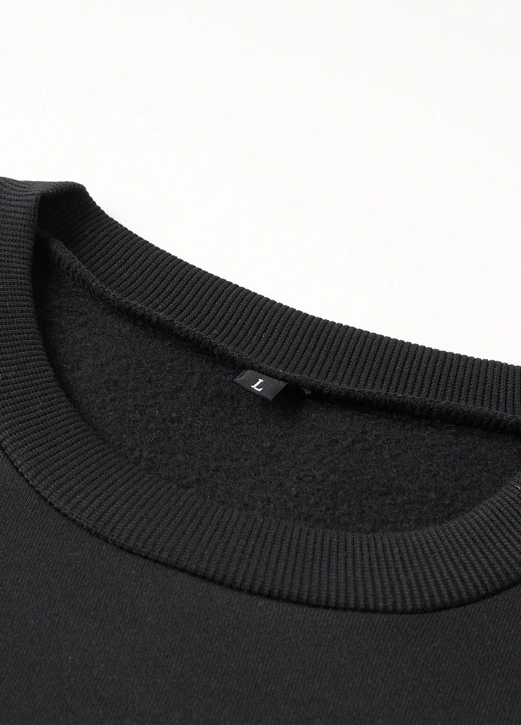 Чорний світшот SHEIN напис (339827738)