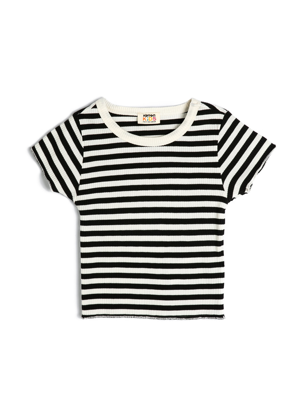 Черно-белая летняя футболка KOTON
