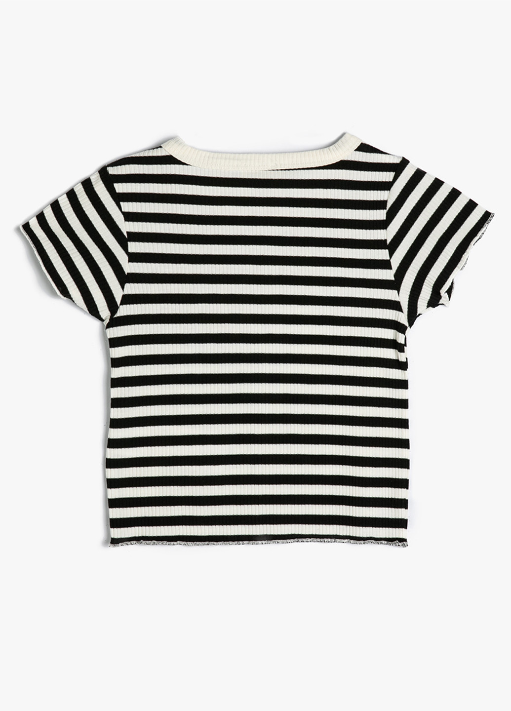 Черно-белая летняя футболка KOTON