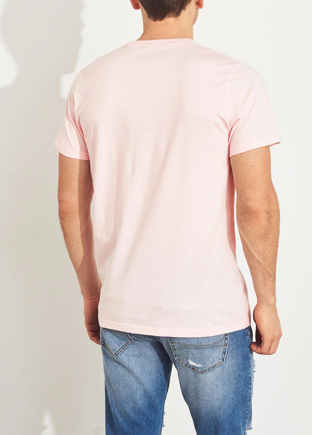 Бледно-розовая футболка Hollister