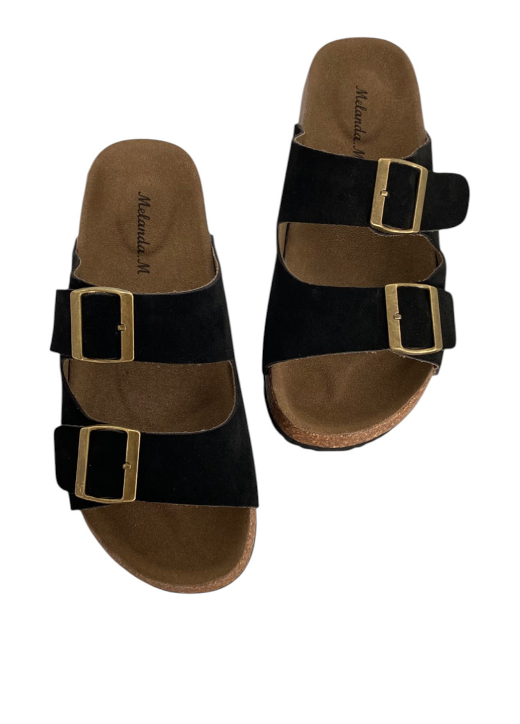 Черные шлепанцы Melanda.M