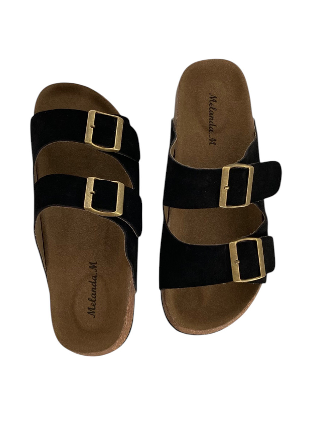 Черные шлепанцы Melanda.M