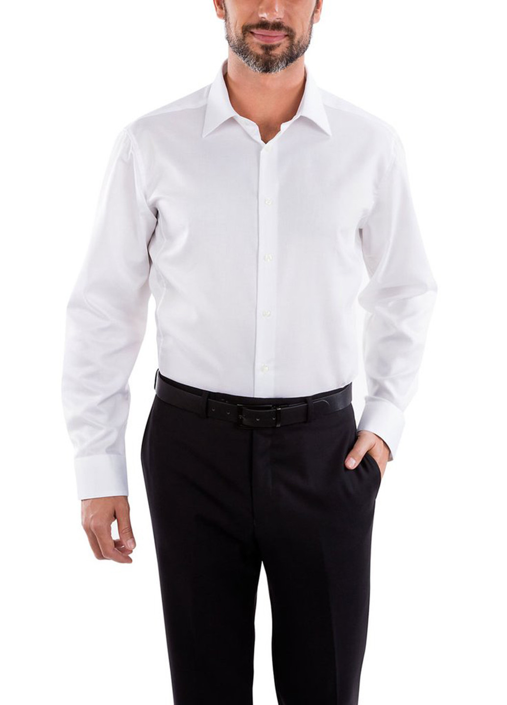Белая классическая рубашка однотонная Calvin Klein
