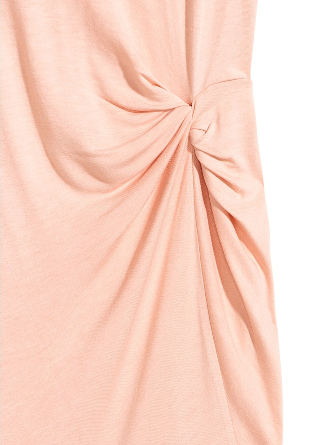 Персиковое кэжуал платье H&M однотонное