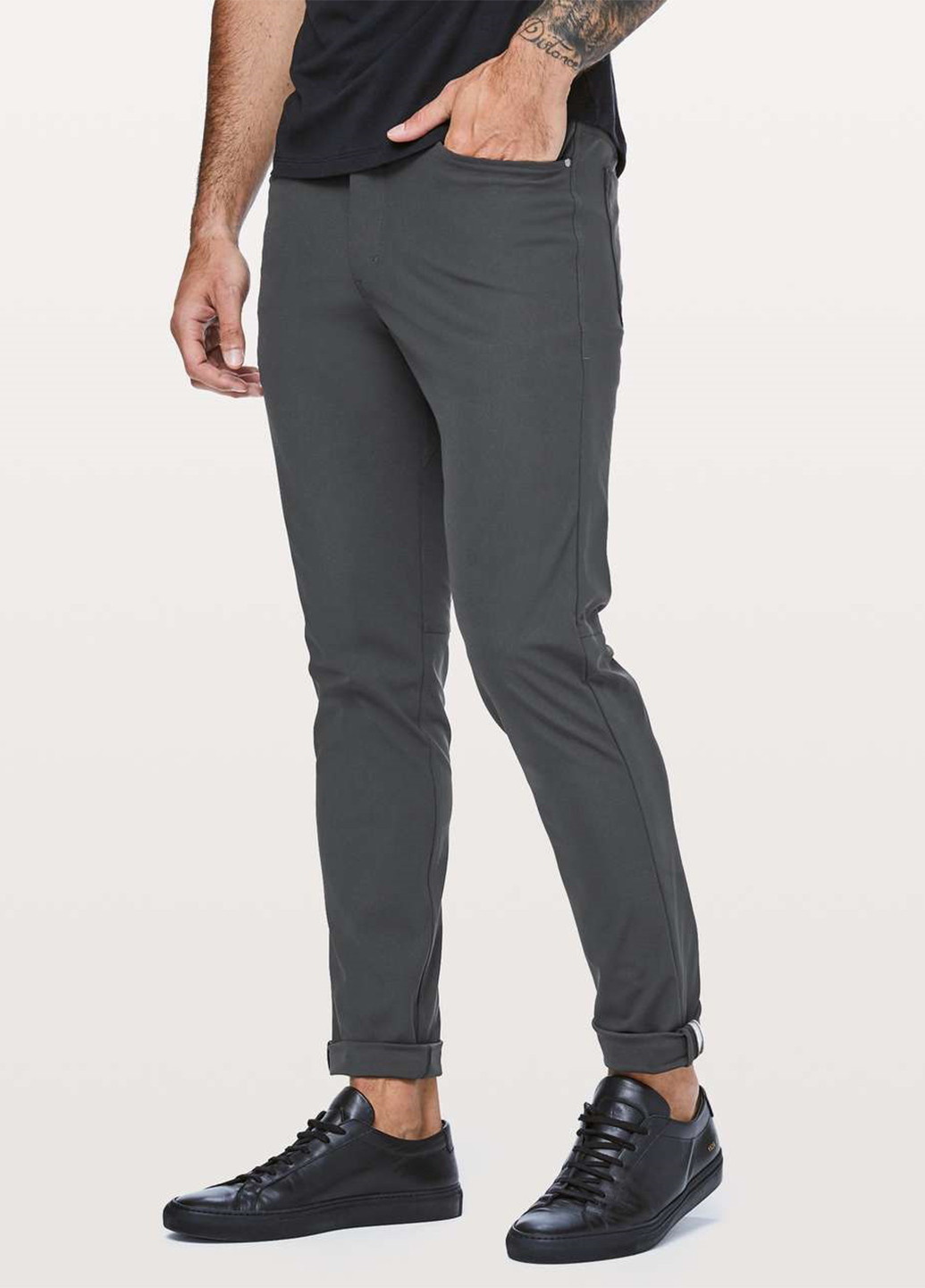 Темно-серые кэжуал демисезонные чиносы брюки Lululemon Athletica