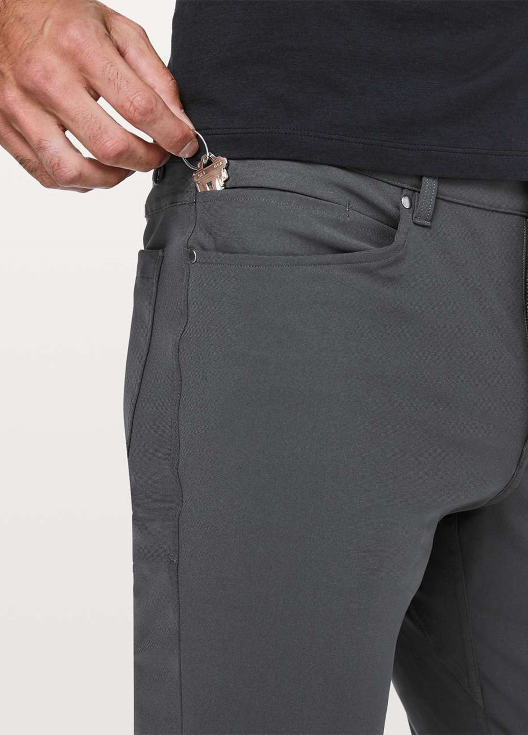Темно-серые кэжуал демисезонные чиносы брюки Lululemon Athletica