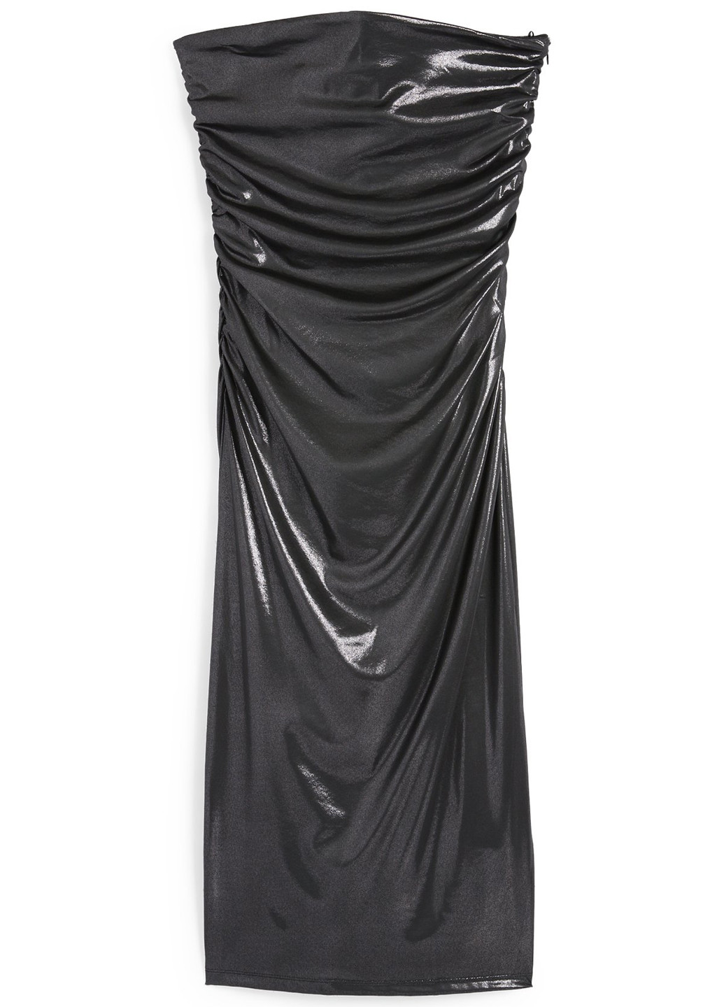 Темно-сіра вечірня сукня з відкритими плечима, з відкритою спиною, футляр C&A однотонна