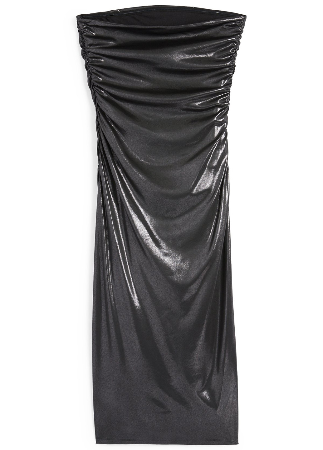 Темно-сіра вечірня сукня з відкритими плечима, з відкритою спиною, футляр C&A однотонна