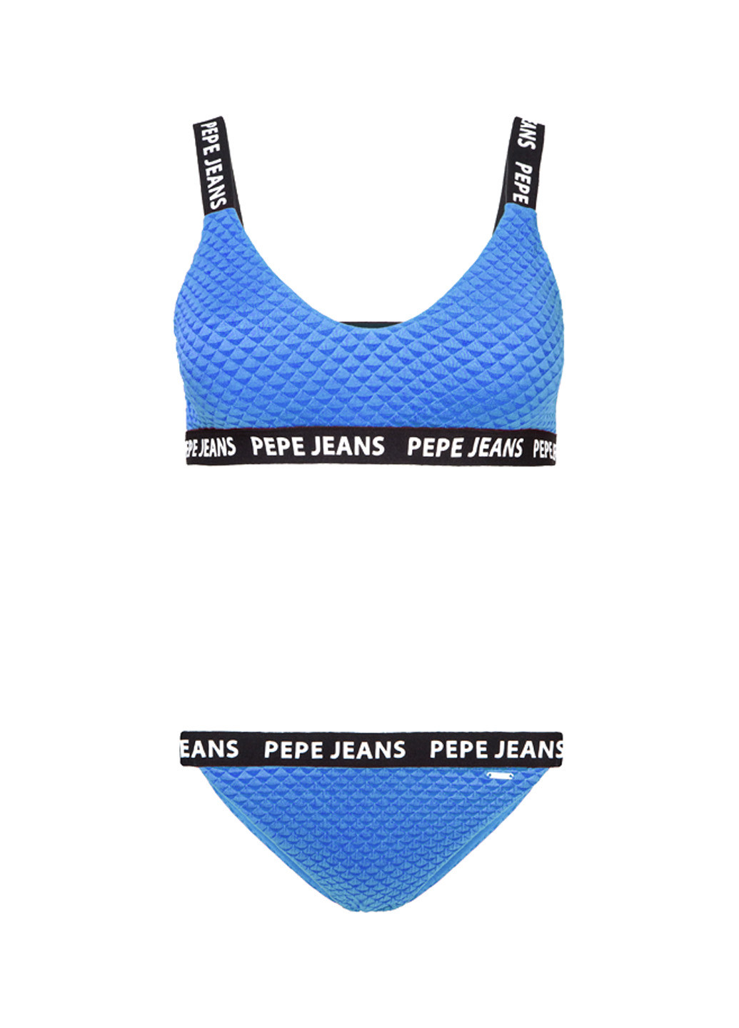 Синий летний купальник (лиф, трусы) раздельный Pepe Jeans