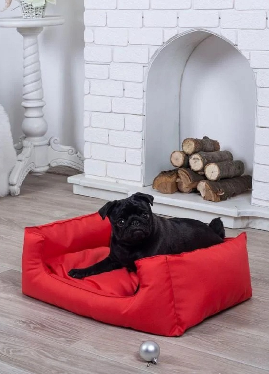 Лежак лежанка для котів та собак спальне місце 70х50х20 см (13593-Нов) Червоний Francesco Marconi (251083137)