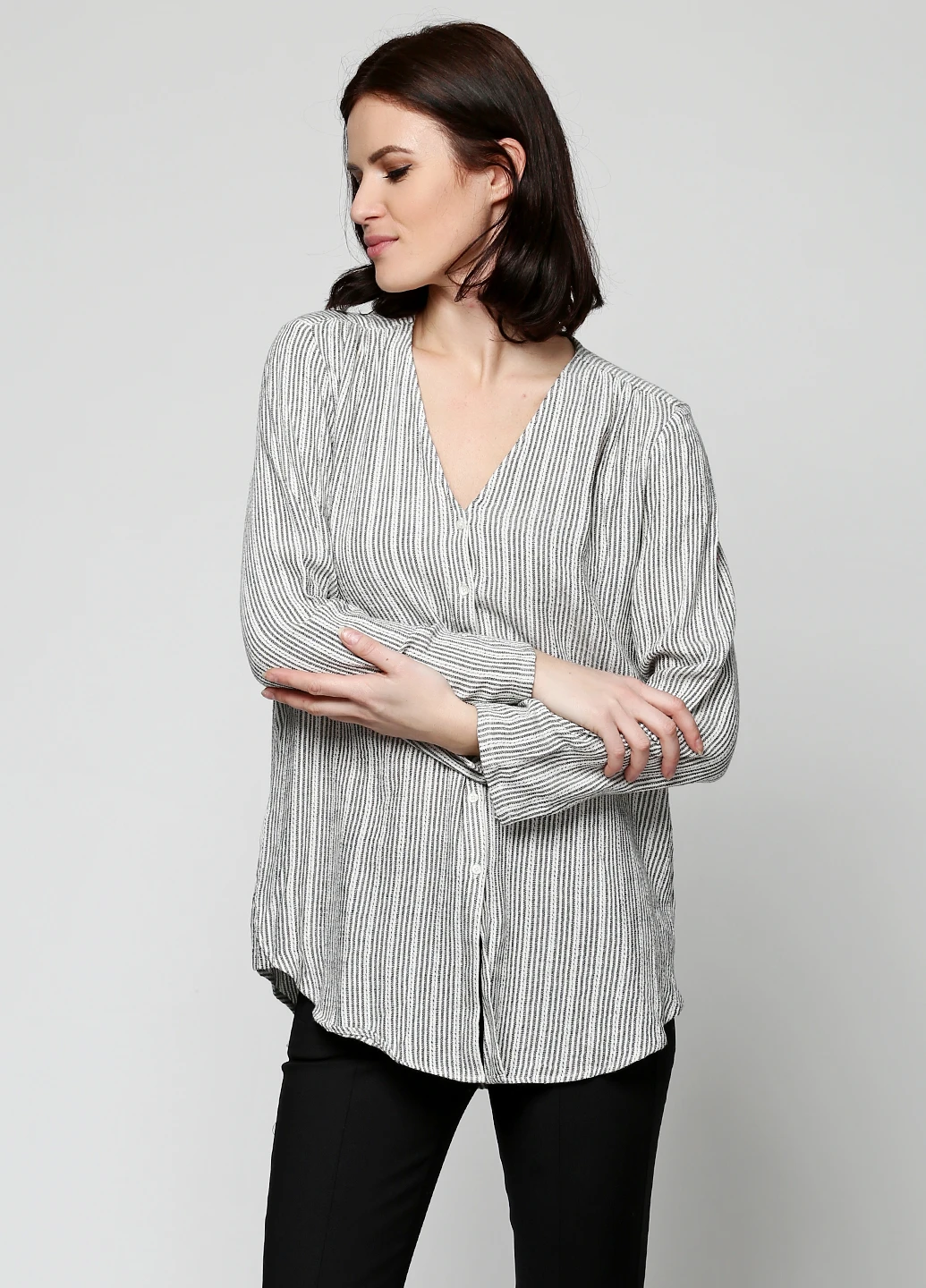 Сіра блуза Massimo Dutti