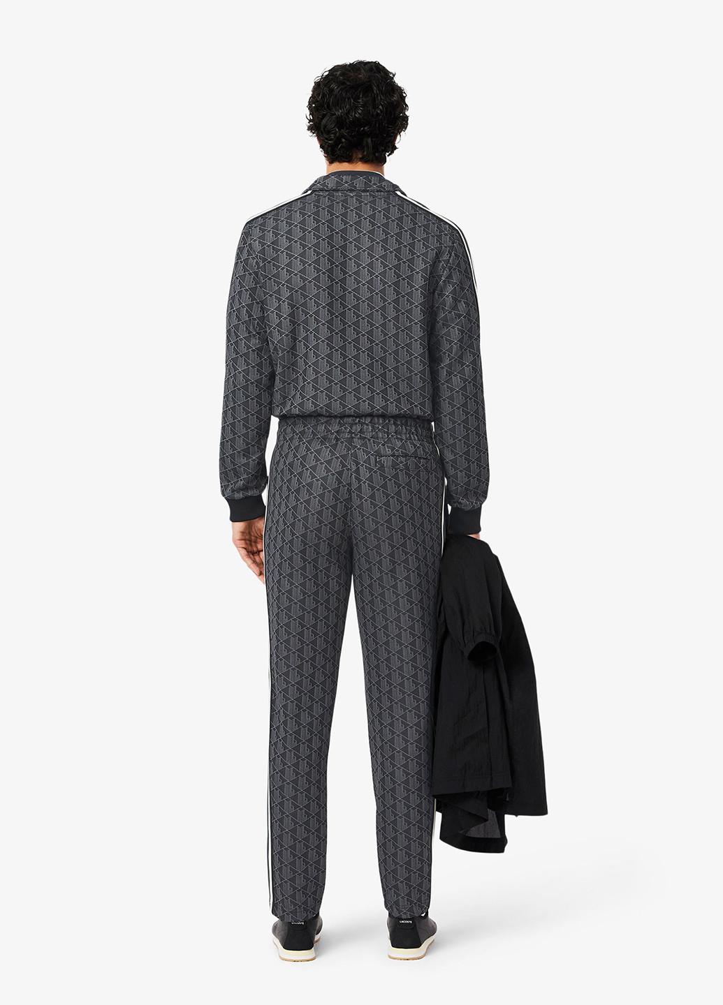 Темно-серые спортивные демисезонные зауженные брюки Lacoste