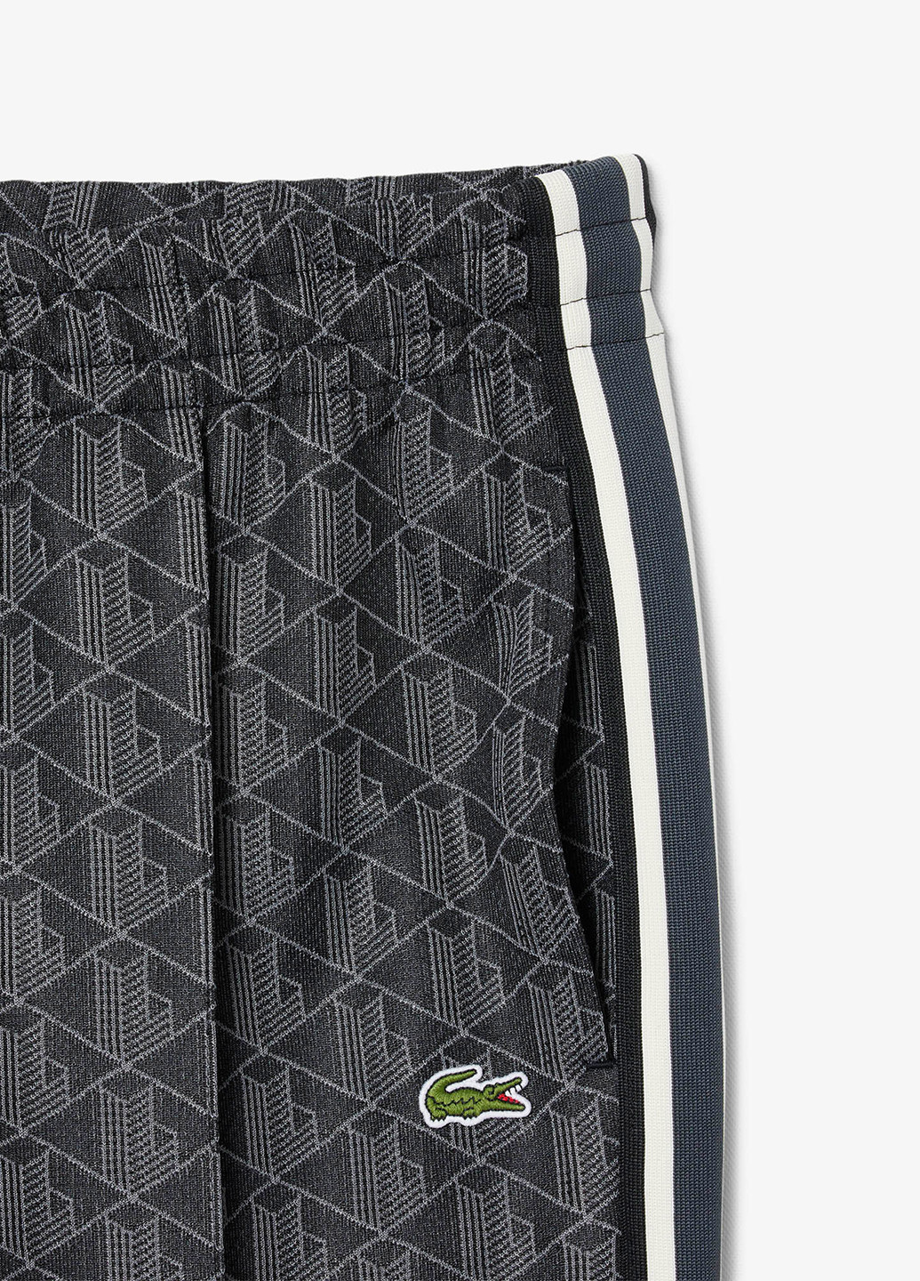 Темно-серые спортивные демисезонные зауженные брюки Lacoste