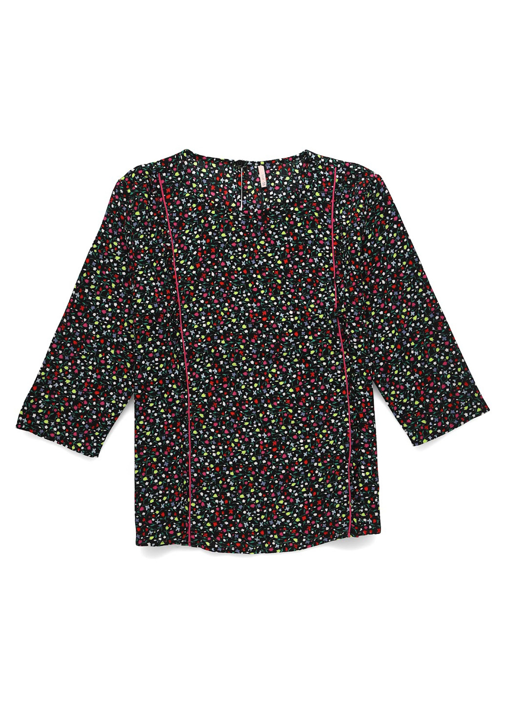 Комбинированная с рисунком блузка Only демисезонная