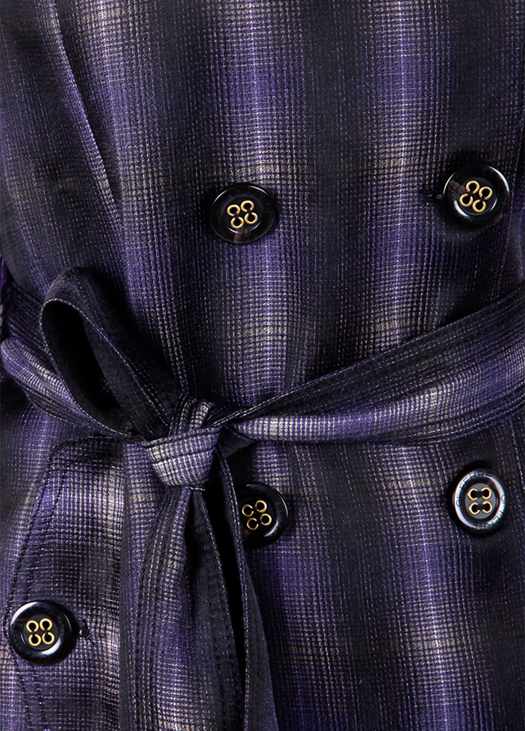 Фиолетовое демисезонное Пальто двубортное GF Ferre