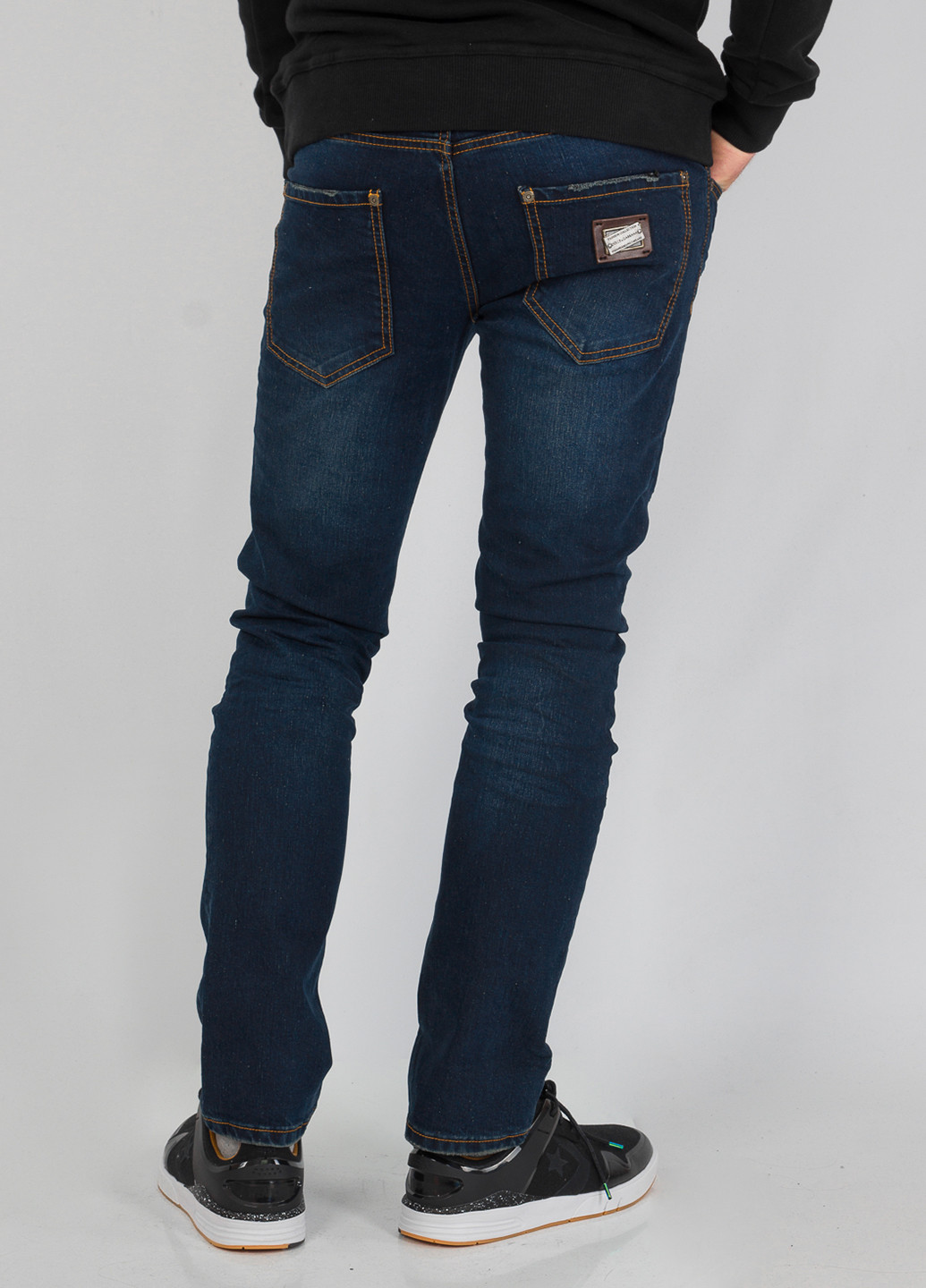 Серые демисезонные скинни джинсы RePlic
