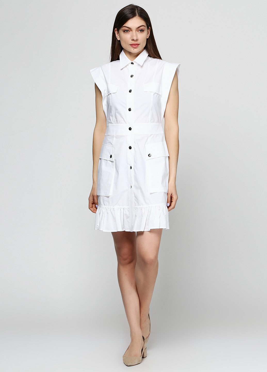Белое кэжуал платье Pinko