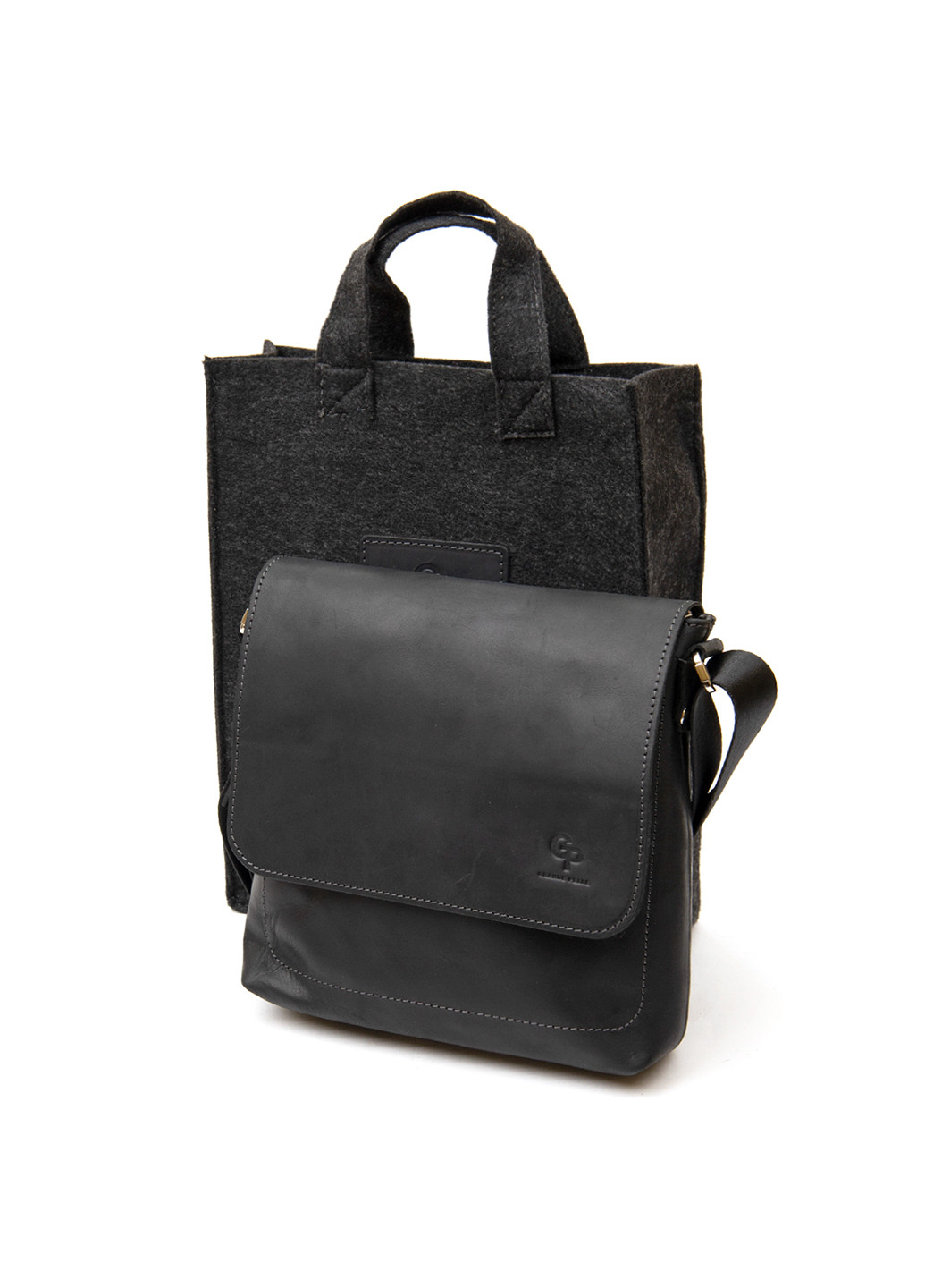 Чоловіча шкіряна сумка 24х24х6 см Grande Pelle (252126777)