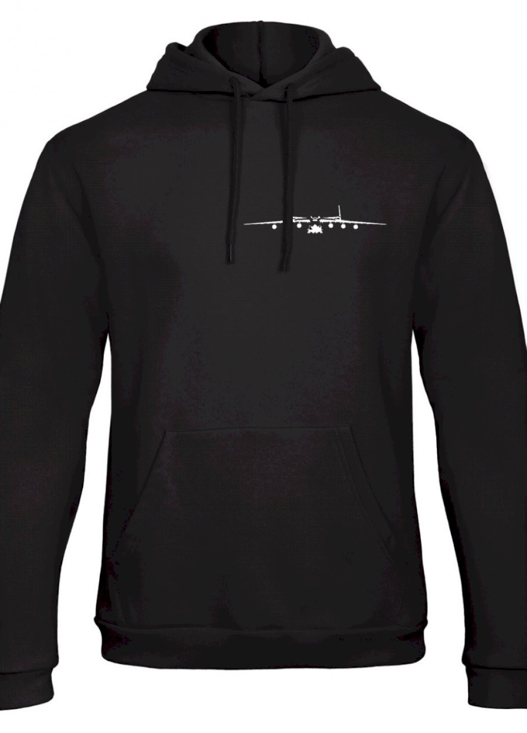 Худі чоловіча чорна патріотична з флісом YAPPI (255288996)