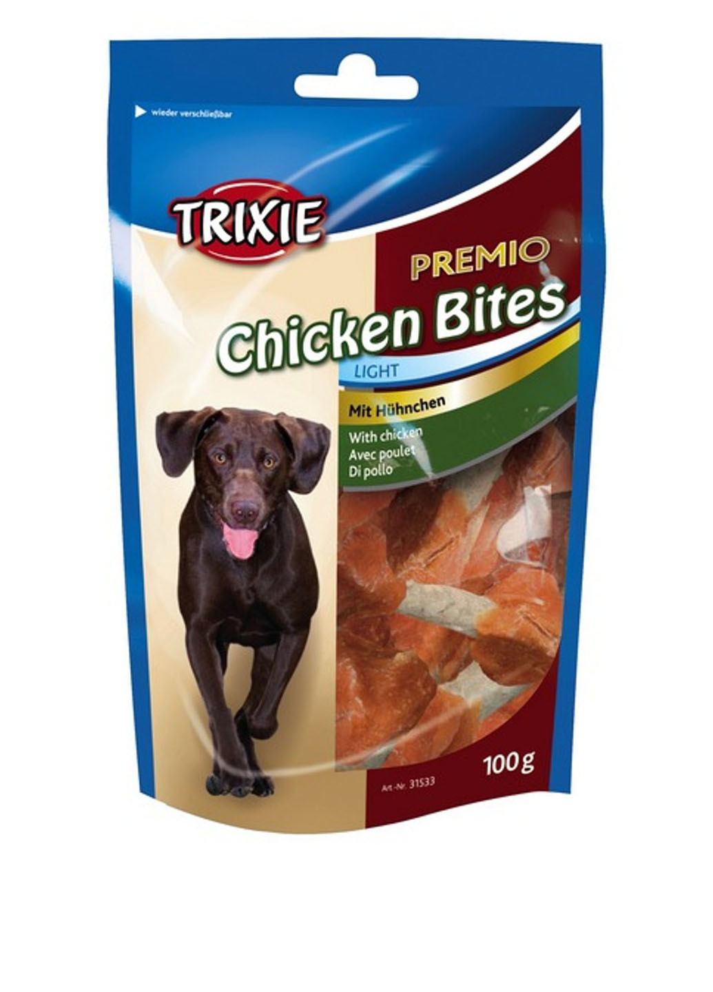 Ласощі для собак "PREMIO Chicken Bites" курячі гантелі, 100 г Trixie (19015951)