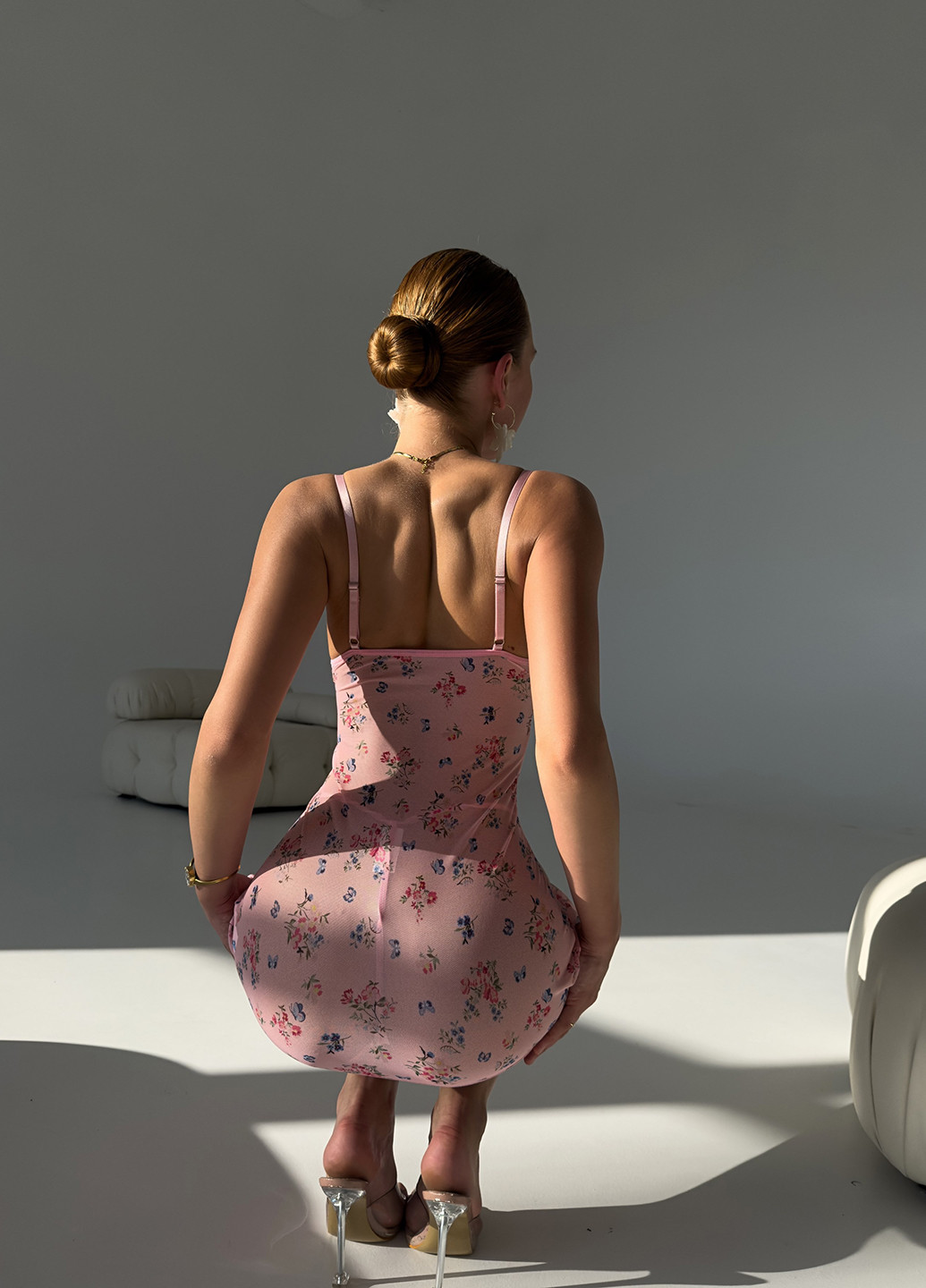 Рожевий демісезонний комплект (пеньюар, трусики) NOVA VEGA