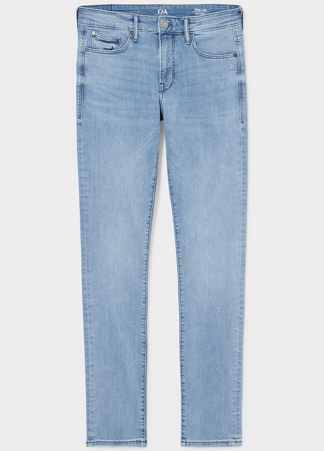 Голубые демисезонные зауженные джинсы C&A