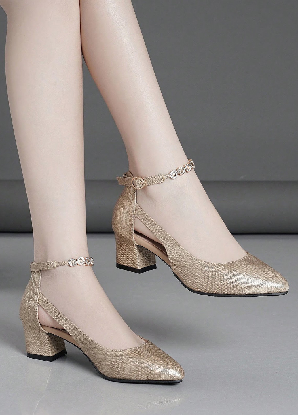 SHEIN Туфлі золотий з поліуретан, китай — демісезон (331019424)