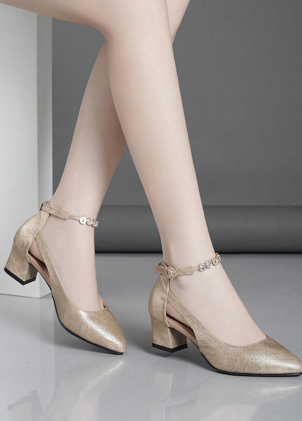 SHEIN Туфлі золотий з поліуретан, китай — демісезон (331019424)