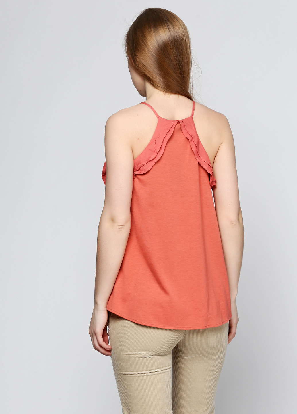 Персиковая летняя блуза Massimo Dutti