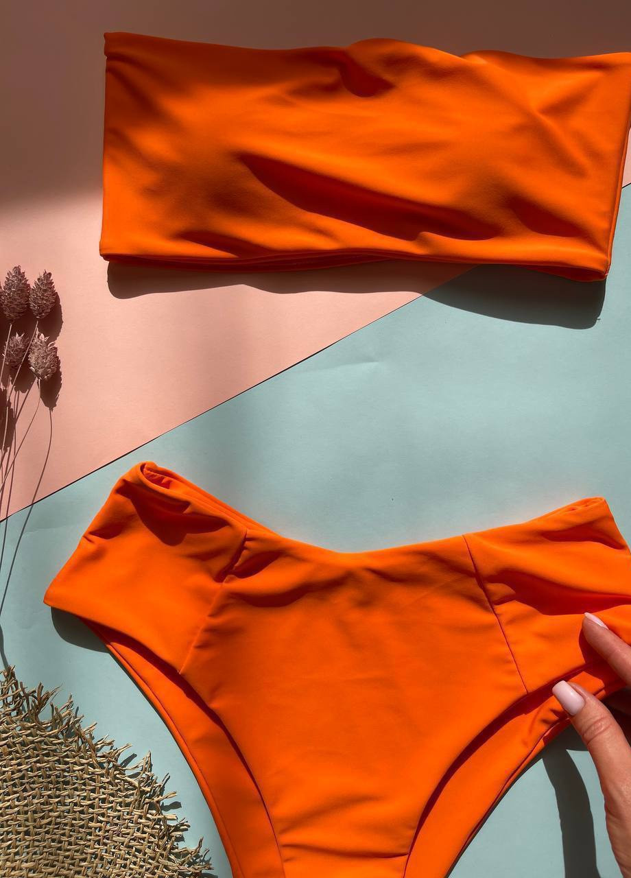 Оранжевый демисезонный стильный женский купальник No Brand