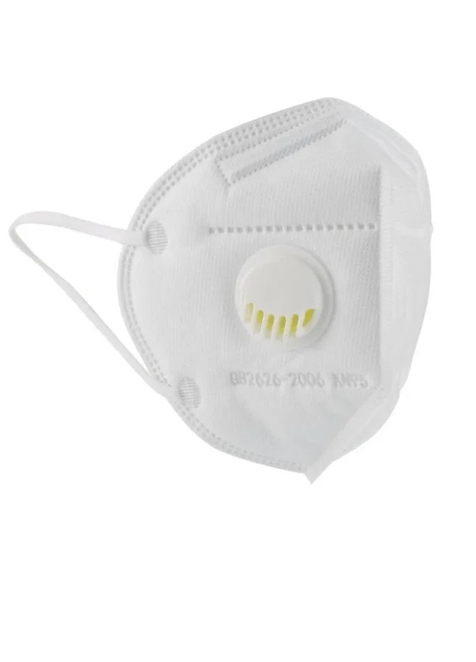Защитная маска KN95 респиратор с угольным фильтром белая FFP2 10 шт No Brand (251956882)