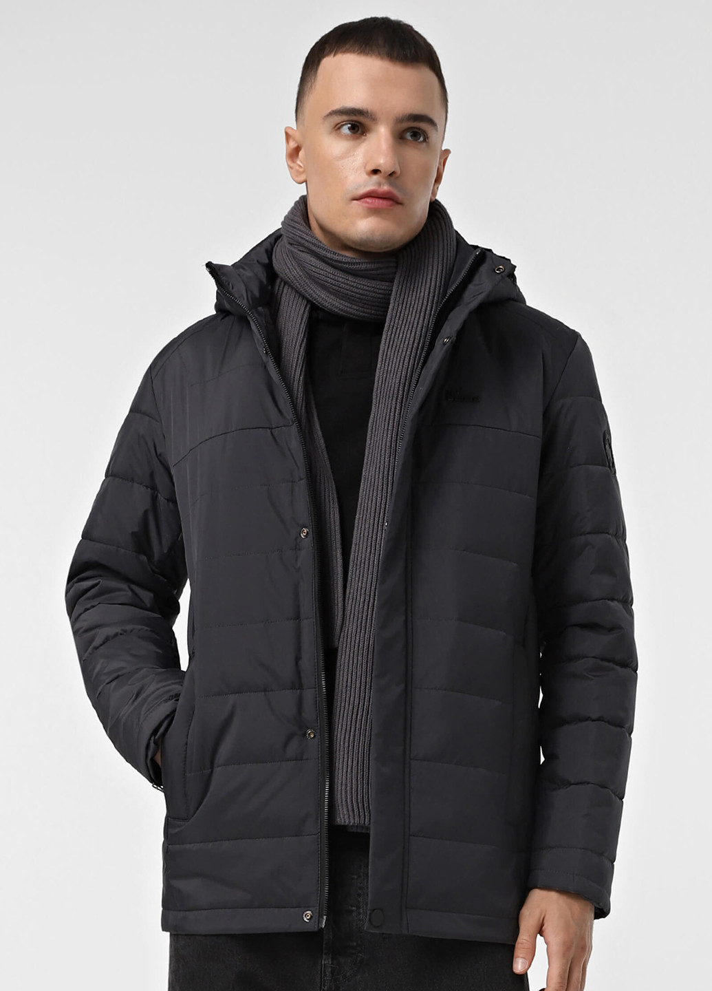 Темно-сіра демісезонна куртка Sun's House