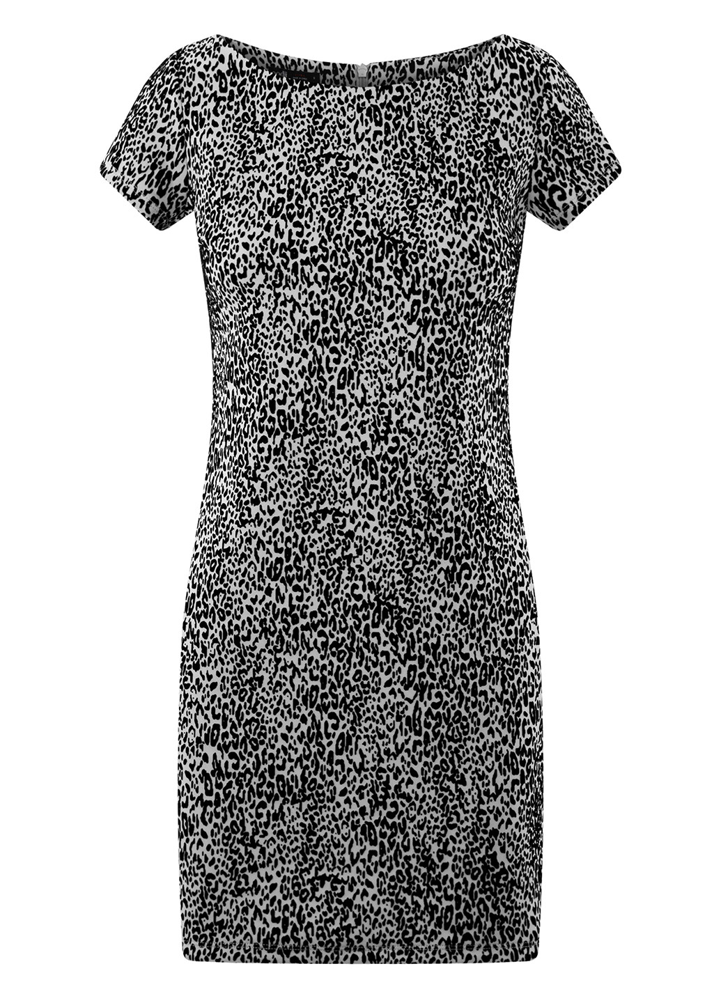 Грифельно-серое кэжуал платье Oodji с абстрактным узором
