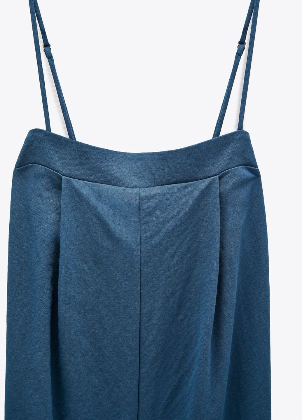 Комбинезон Zara комбинезон-шорты однотонный тёмно-синий кэжуал вискоза