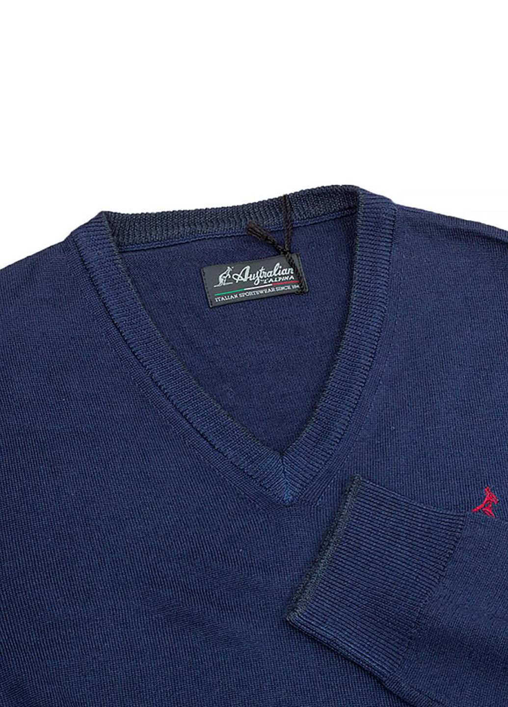 Синій демісезонний пуловер lsuma0009-402 пуловер Australian Sweater Merinos V Neck