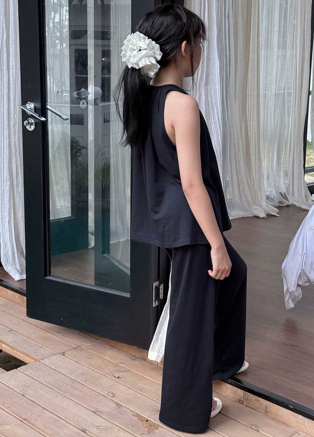 Темно-синя всесезон піжама (майка, штани) майка + штани SHEIN