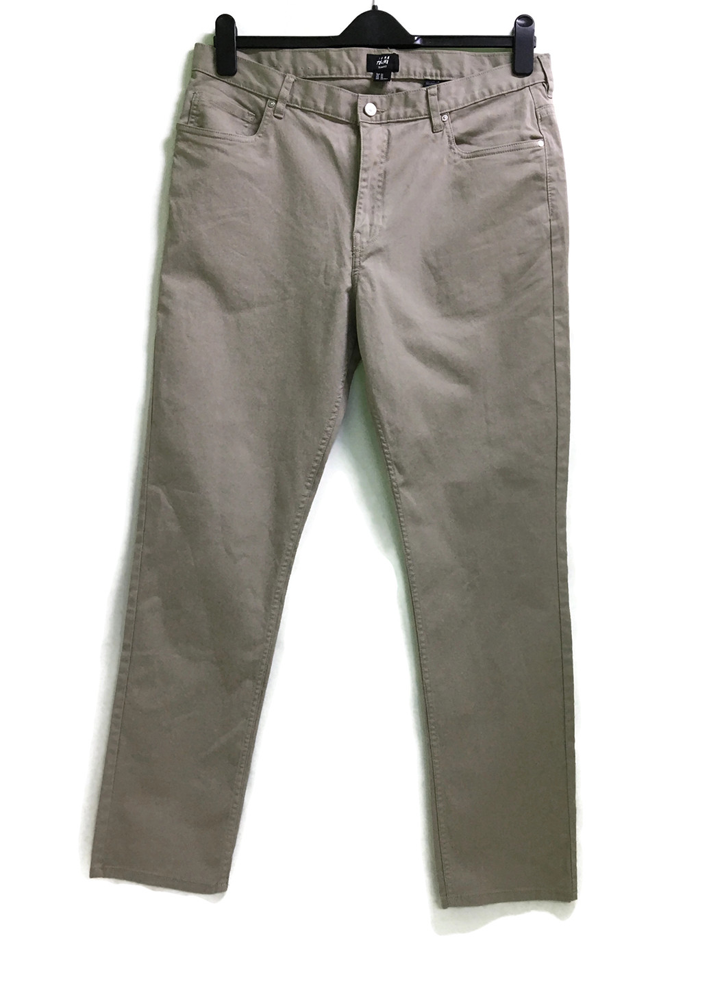 Светло-серые демисезонные слим фит джинсы H&M