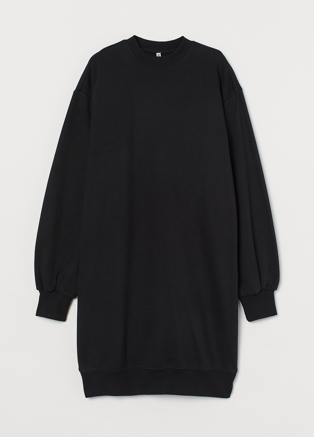 Черное кэжуал платье платье-свитшот H&M однотонное