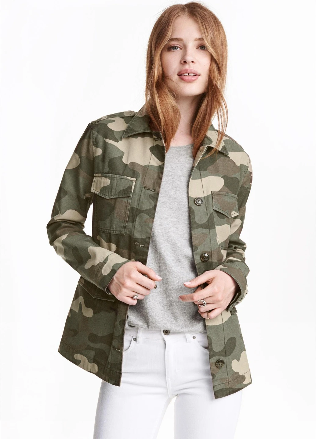 Вітровка,хакі в візерунки, H&M (254635391}