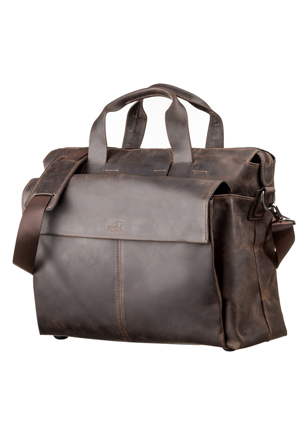 Мужская кожаная сумка 44х32х18 см Shvigel (252131625)