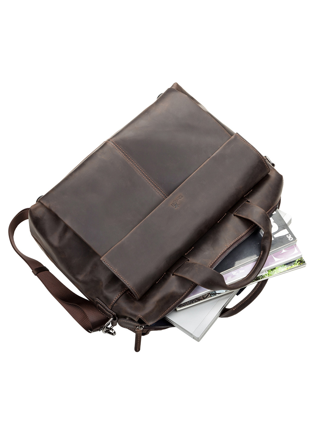 Мужская кожаная сумка 44х32х18 см Shvigel (252131625)