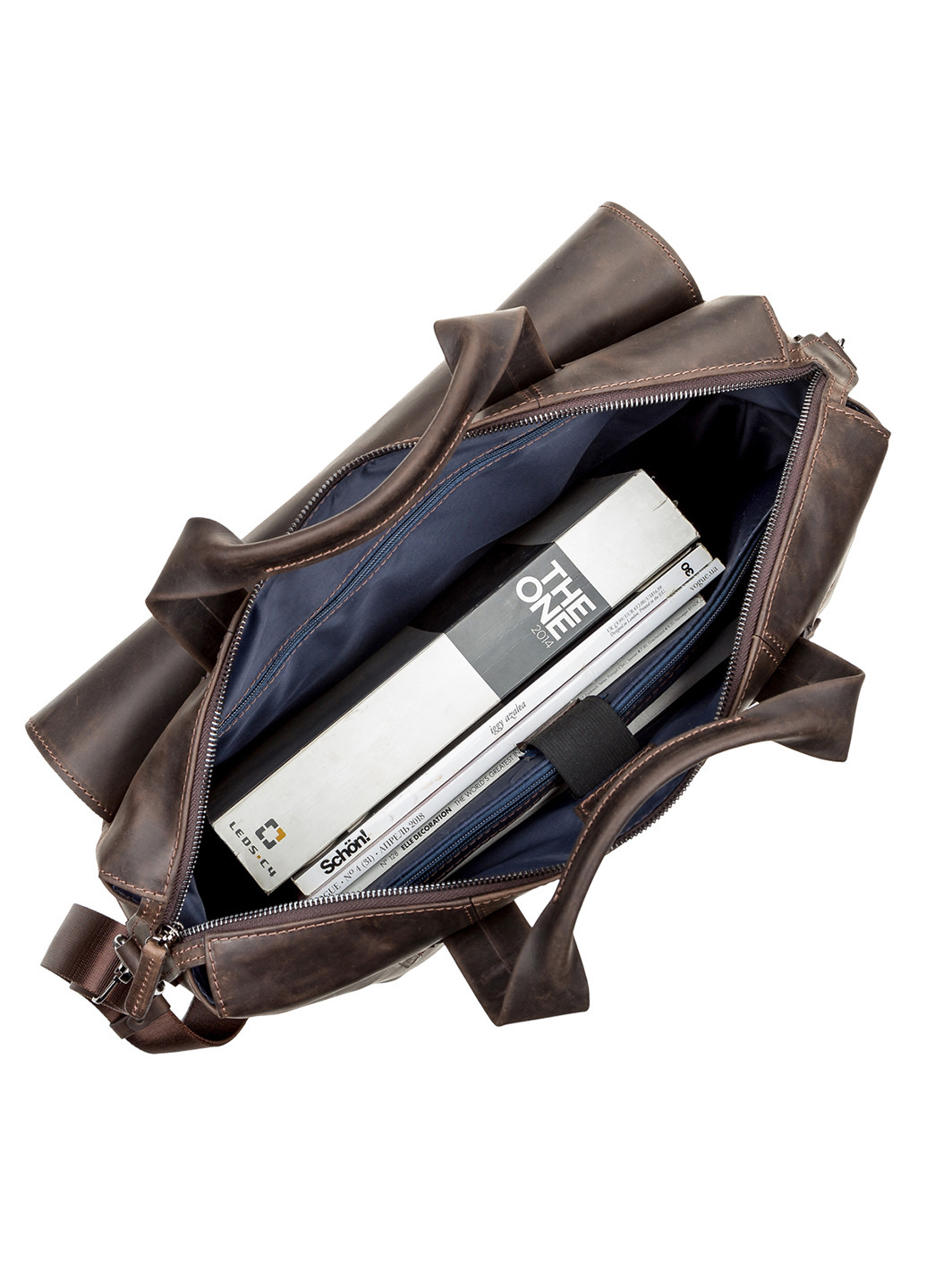 Мужская кожаная сумка 44х32х18 см Shvigel (252131625)