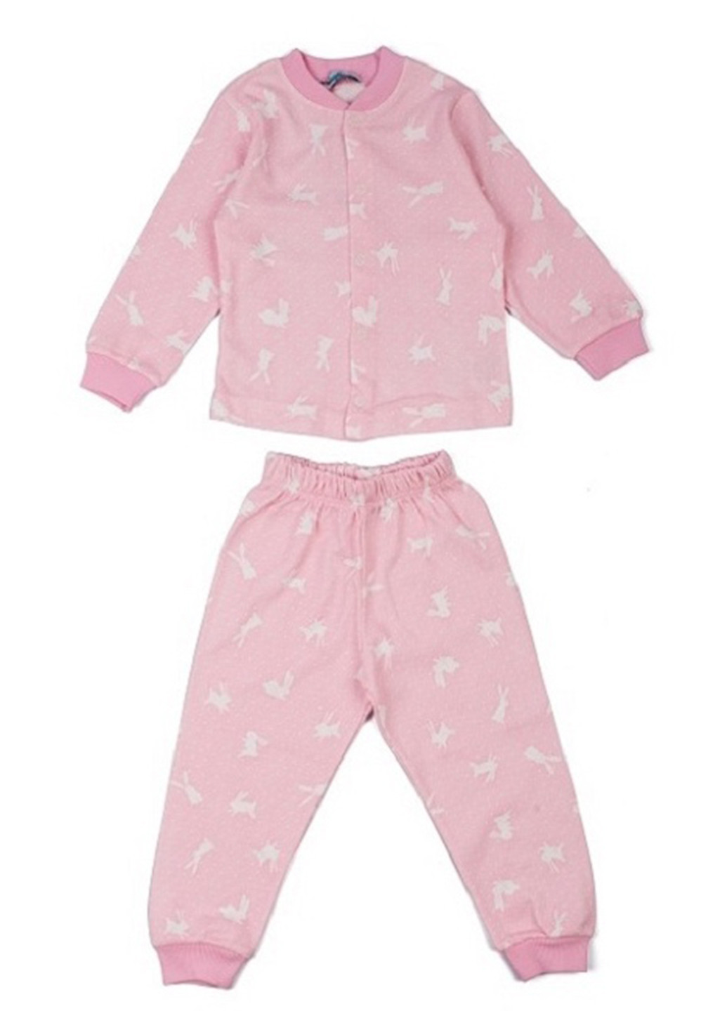 Розовая всесезон пижама (кофта, брюки) Meli-sa