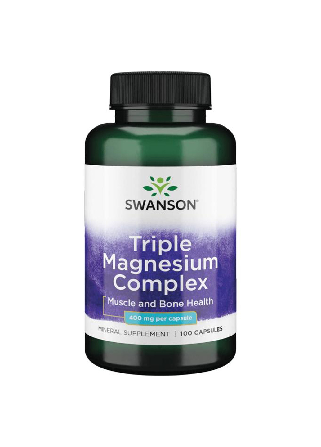 Комплекс магнію для серця, кісток та нервової системи Triple Magnesium complex - 100caps ] Swanson (240220653)
