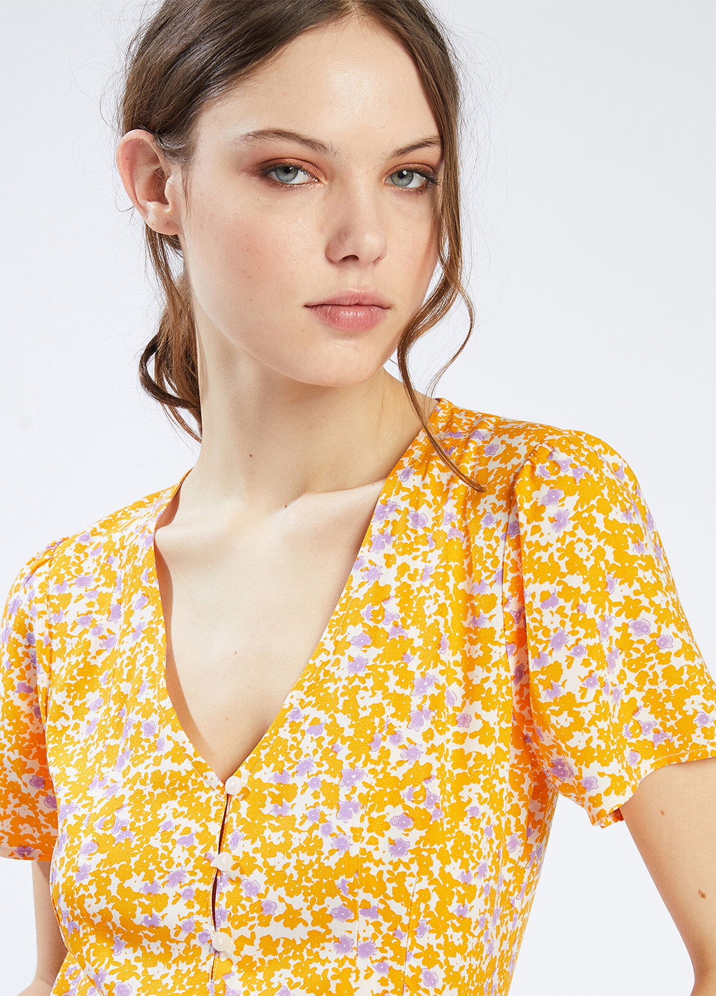 Оранжевая летняя блуза Pimkie