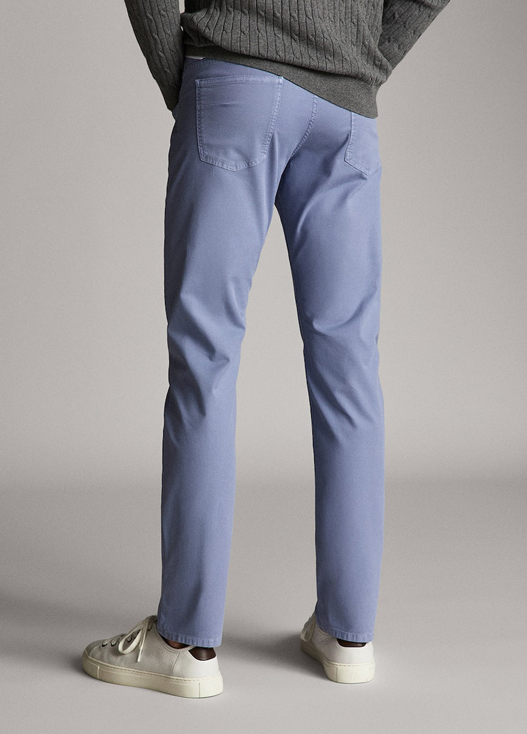Темно-голубые демисезонные зауженные джинсы Massimo Dutti