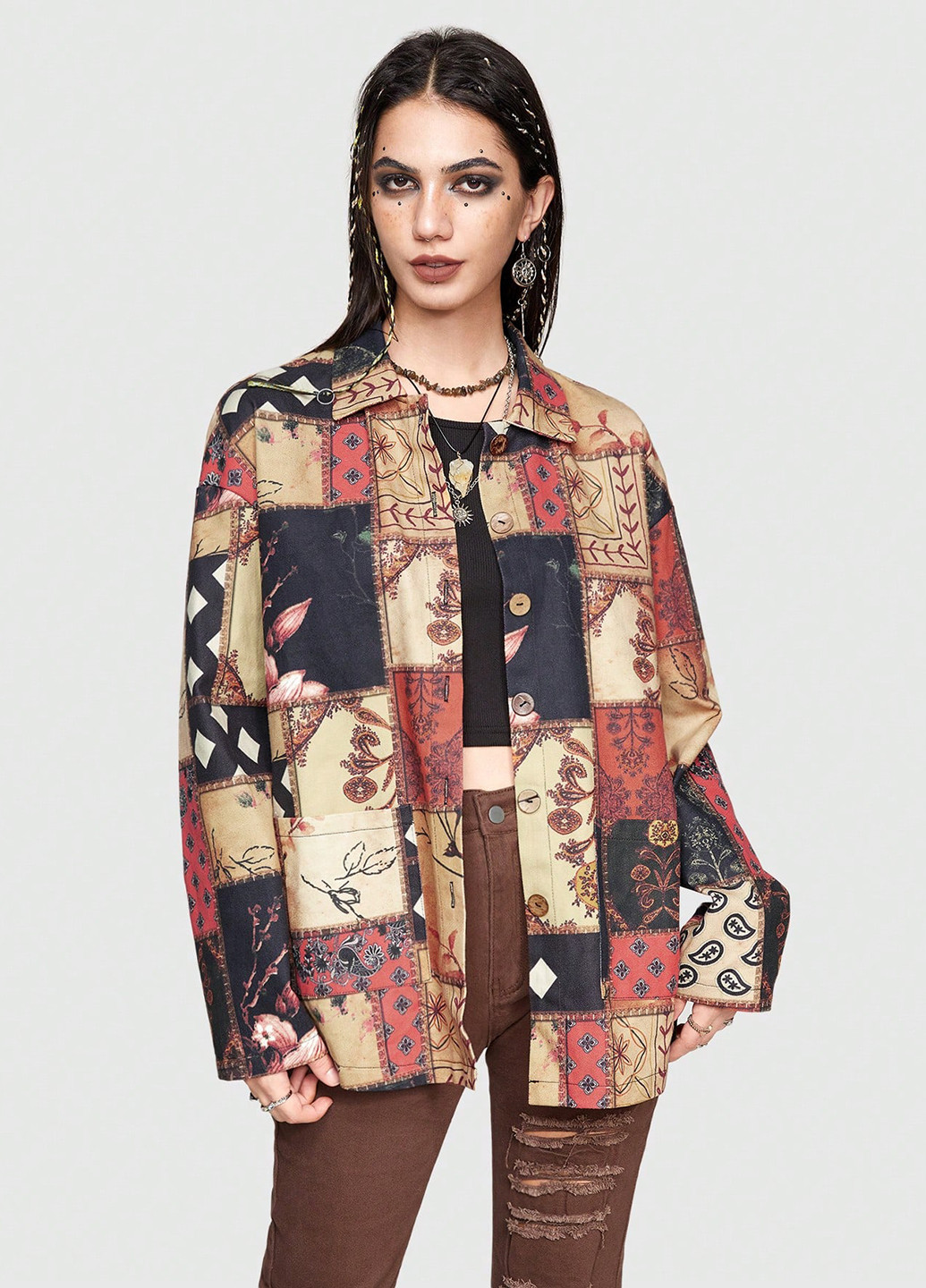 Куртка-рубашка SHEIN (333879396)