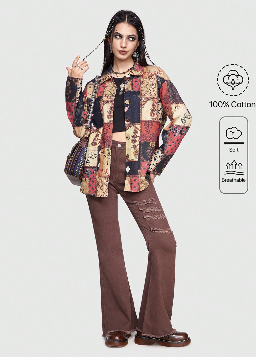 Куртка-рубашка SHEIN (333879396)